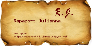 Rapaport Julianna névjegykártya